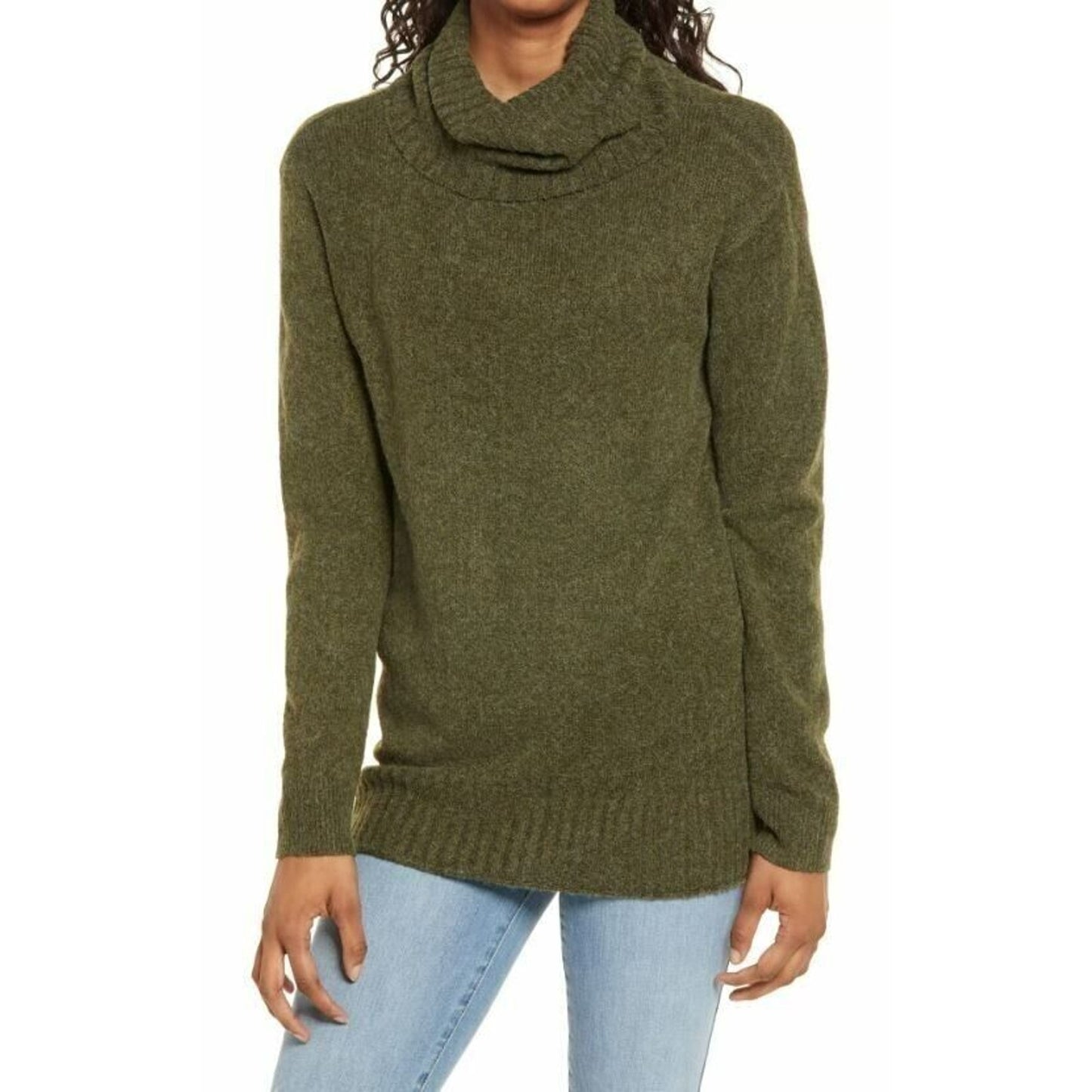 BP. Longline Turtleneck Sweater Sz XS/Extra Small in Olive Night NWT
