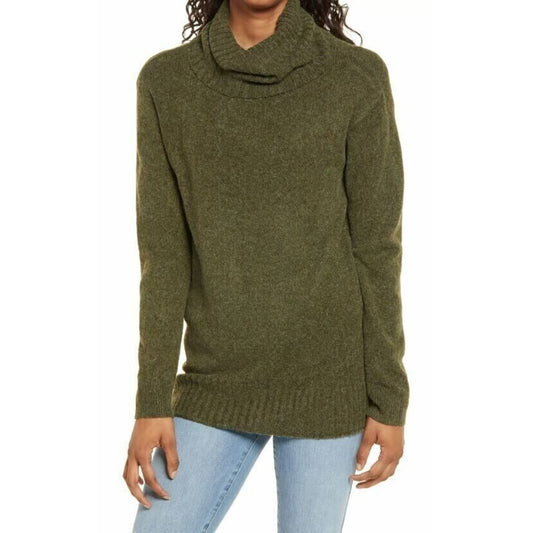 BP. Longline Turtleneck Sweater Sz XS/Extra Small in Olive Night NWT