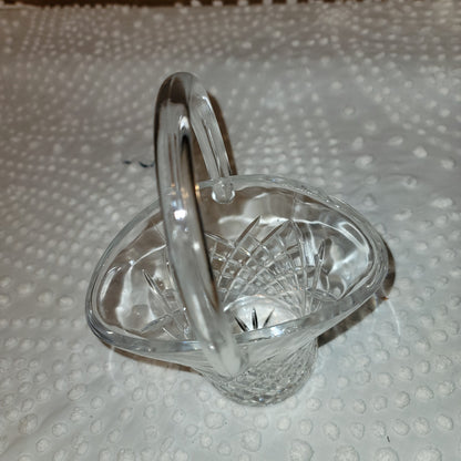 Glass basket planter diamond pattern woben