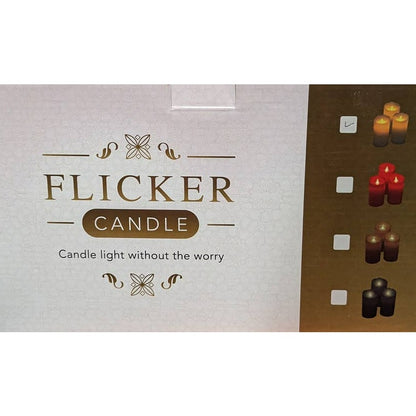 Flicker Candle Set of Three Beige Flameless LED 6" Pillar Faux Wax with Remote