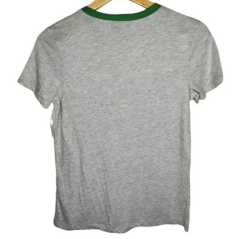 Halogen "All Luck" Embroidered St. Patrick's Day Tee Sz XXS/2X Small in Grey NWT
