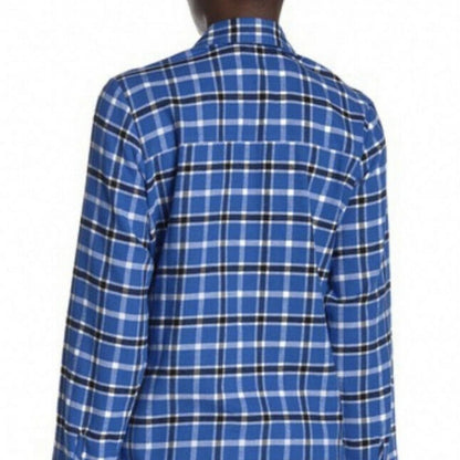 NWT Free Press Plaid Flannel Button Up Size Medium long Sleeve Shirt Top