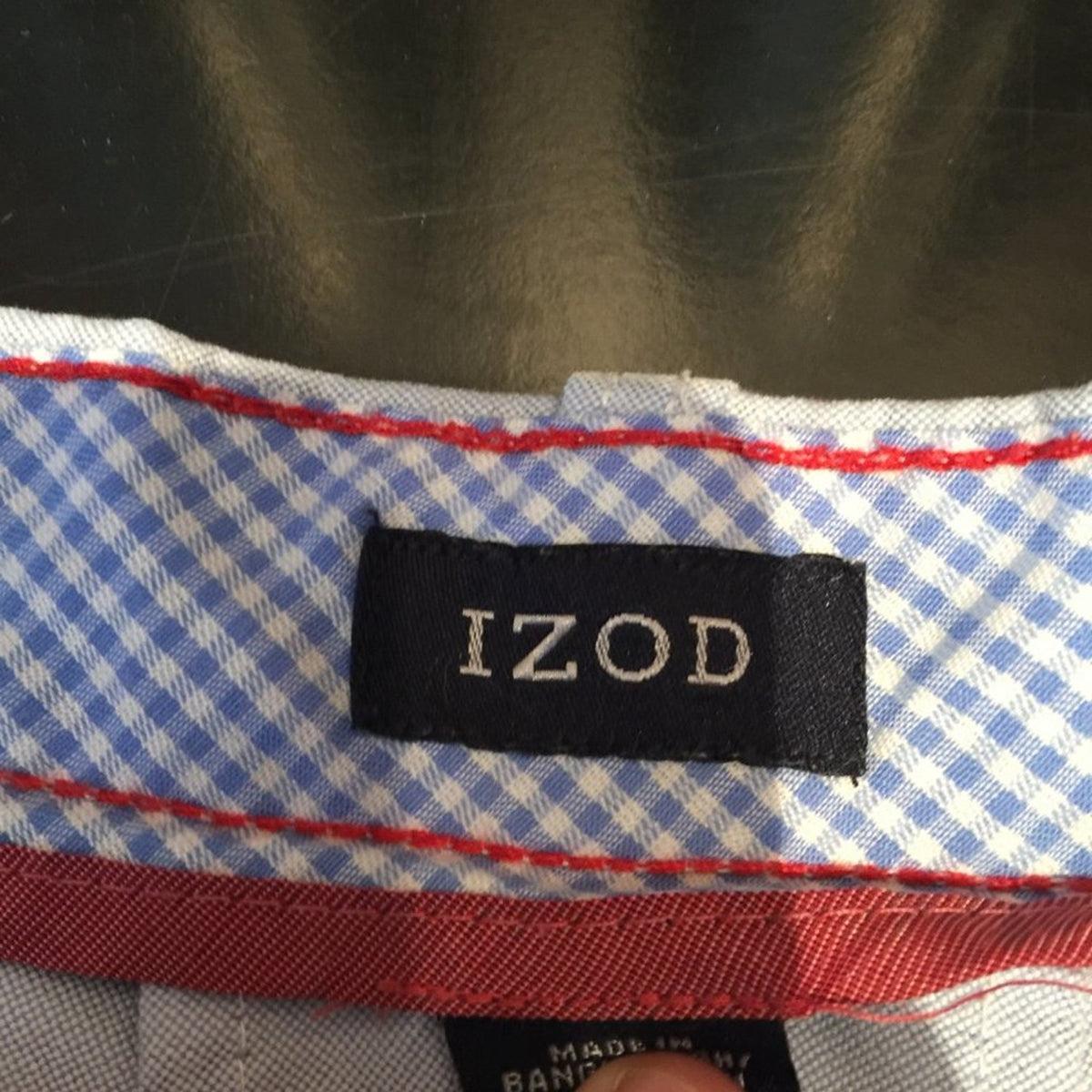 IZOD Performance Stretch Straight Dress Pant Comfort Flat Front Blue Size 36/30