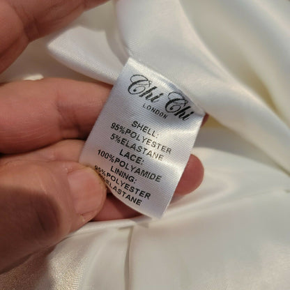 Chi Chi London Draped Neck Sleeveless Nora Gown 8 evening formal wedding Trumpet