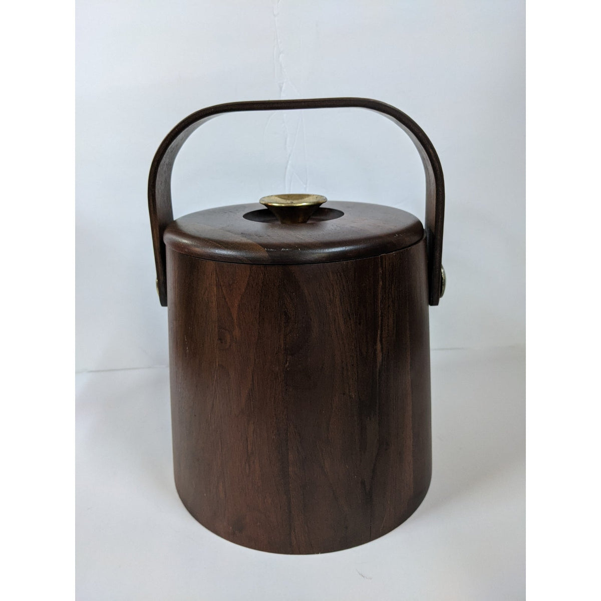 Midcentury modern Vermillion walnut ice box MCM with insert