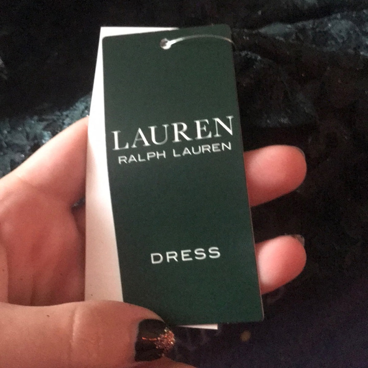 Ralph Lauren Asymmetrical Midi Deep Fern Dress 14 Green NEW