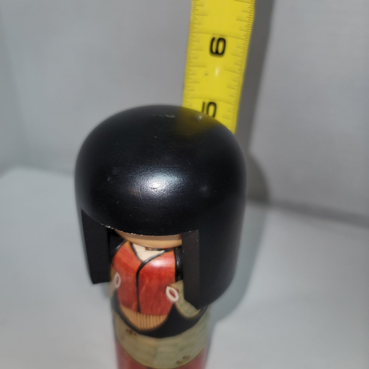 KOKESHI DOLL signed KISAKU wooden Japanese decorative toy Geisha Maiko