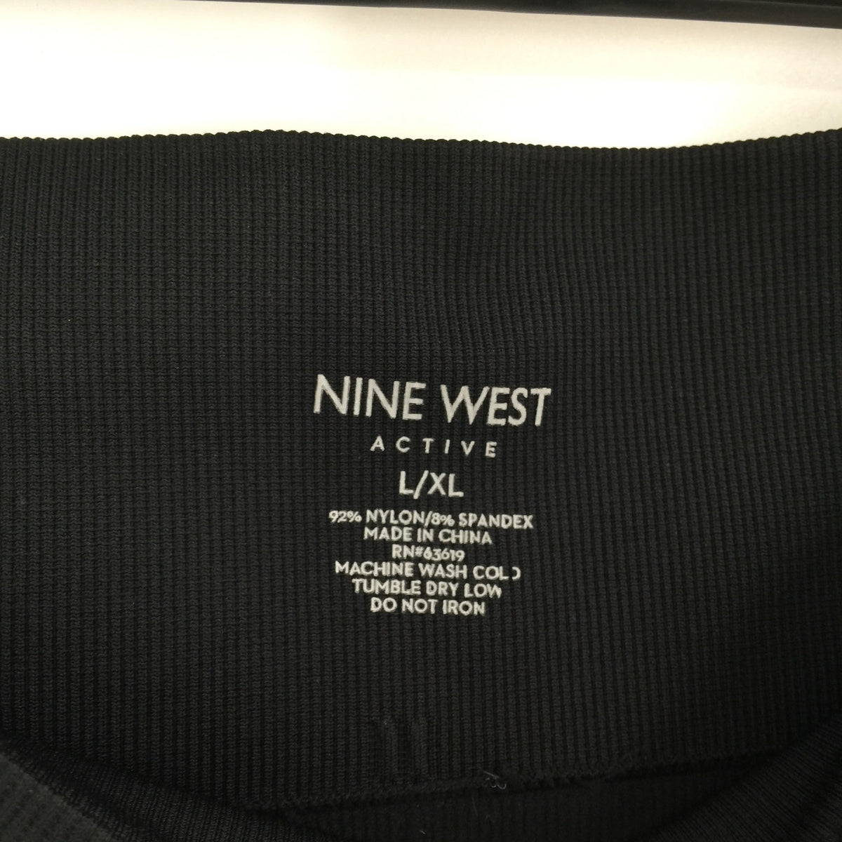 Nine West Active Stretch Crop Leggings Gym Yoga Comfort Black Size L/X-Large