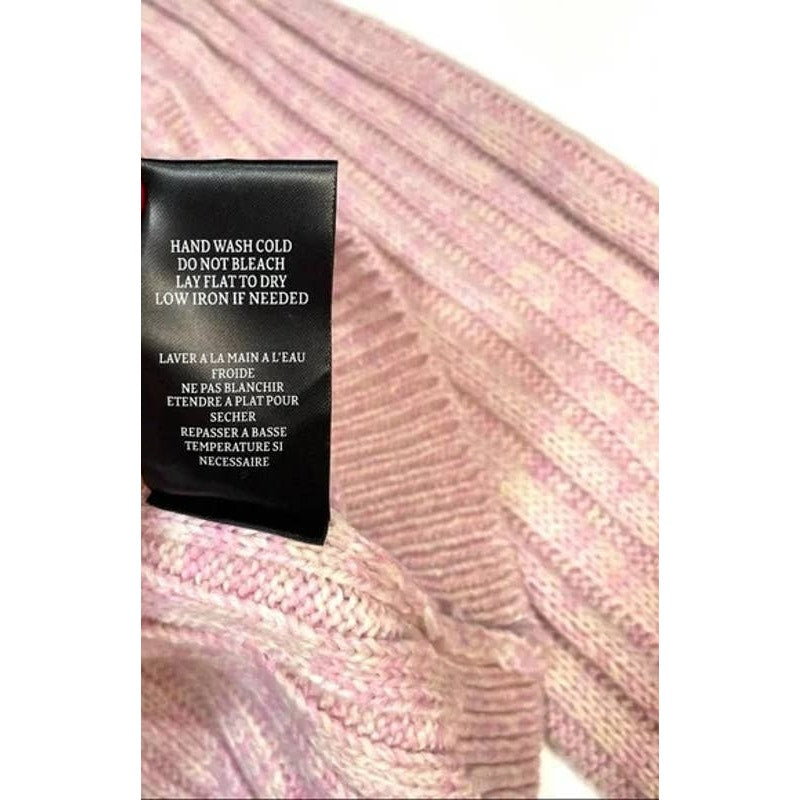 BlankNYC Women's Cable Knit Pullover Sweater Medium Lilac Mist Heather NWT Crew