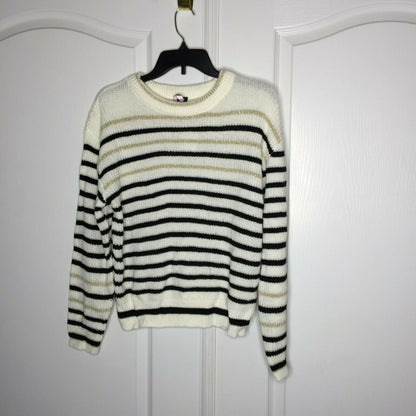 Love by Design Stripe Pullover Sweater Long Sleeves Crew Neck X-Large NWT