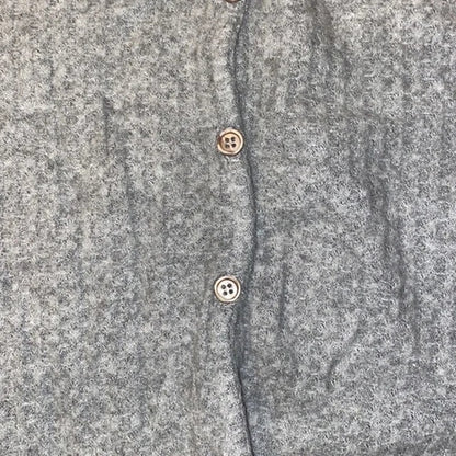 Socialite Women's Cropped Cardigan Sweater Medium Grey NWT V-Neck Long Sleeve