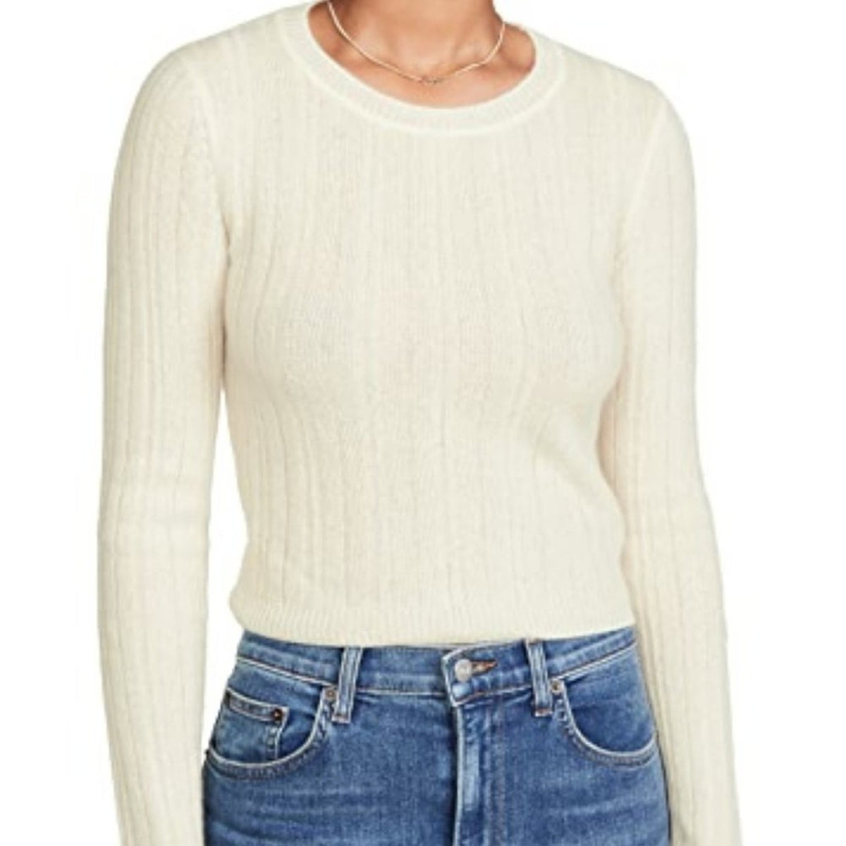 Reformation Cropped Crew Neck Cashmere Sweater Size XLarge NEW XL winter casual