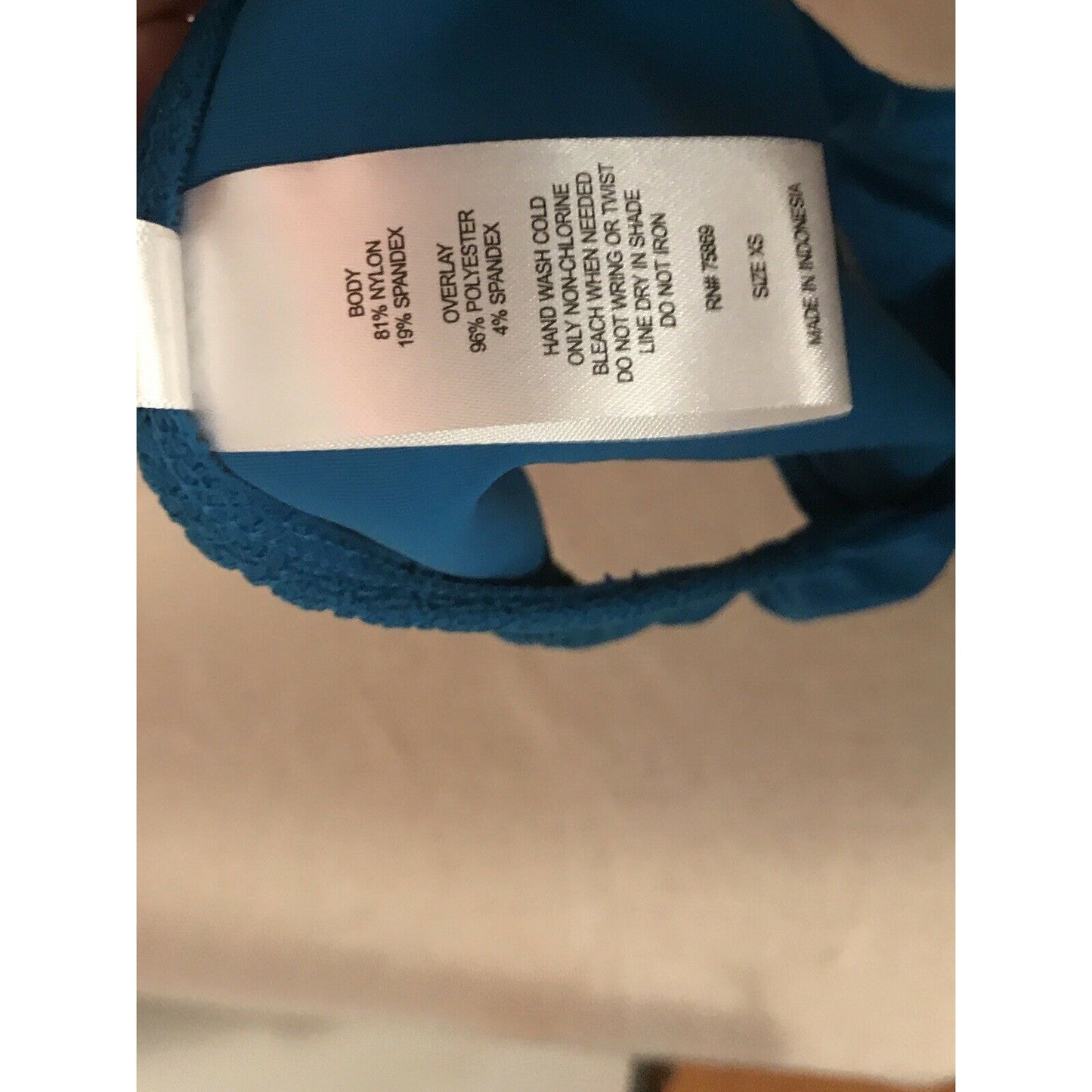 Hula Honey NEW Blue Crochet Bikini Bottoms Size XSmall Swimsuit Swim XS