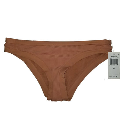 Body Glove Panties Underwear Audrey Low Rise Bikini Bottom brown Size Large NEW