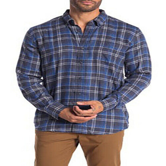 Weatherproof Vintage PLAID Button-Down Shirts Long Sleeves Blue/Gray Medium NWT