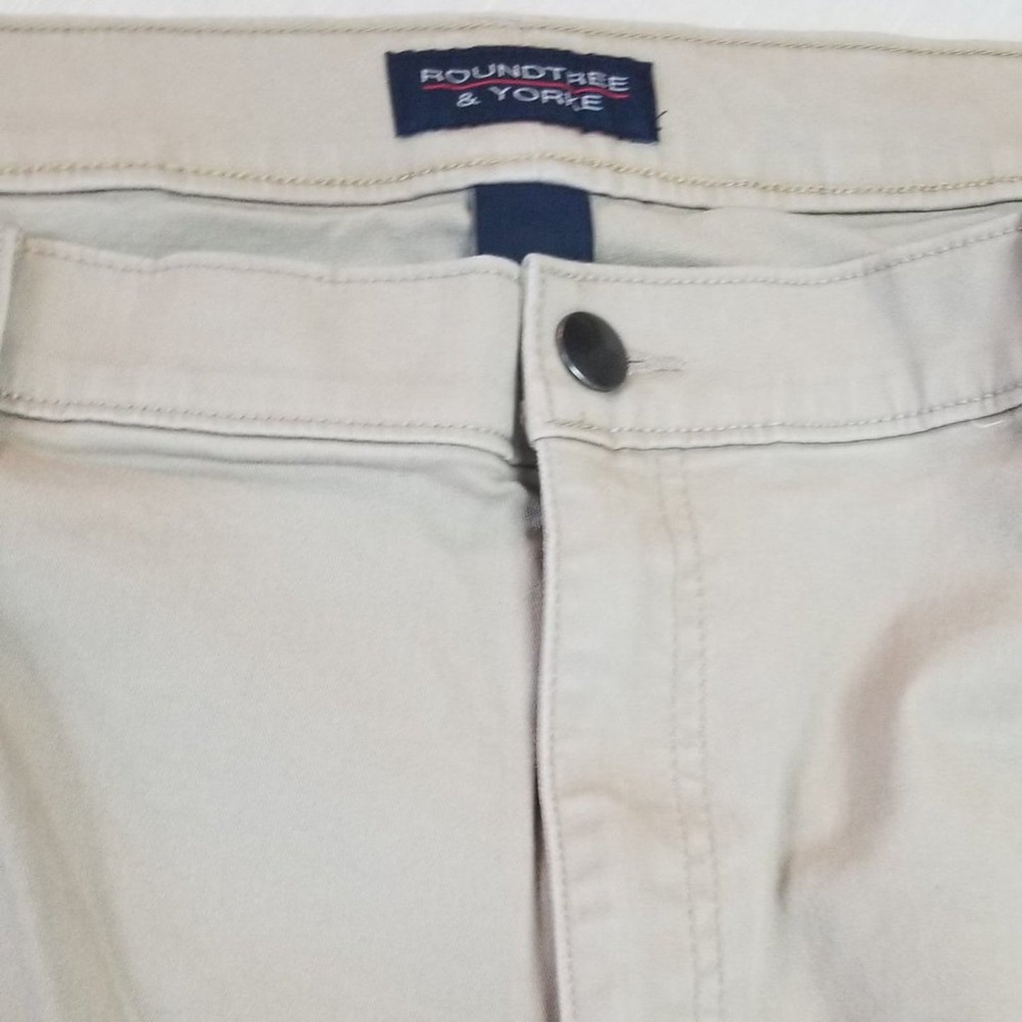 Roundtree & Yorke Casuals Chino Pants Flat Front Size 48X32