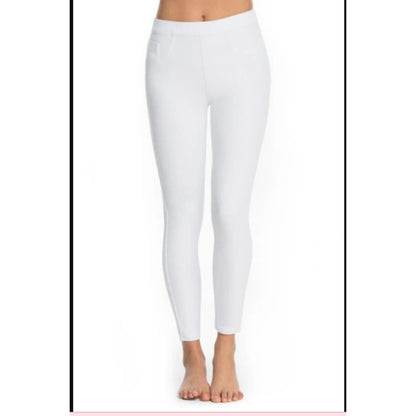 Spanx Ankle Skinny Jeans-ish Leggings Mid Rise White Size X-Small