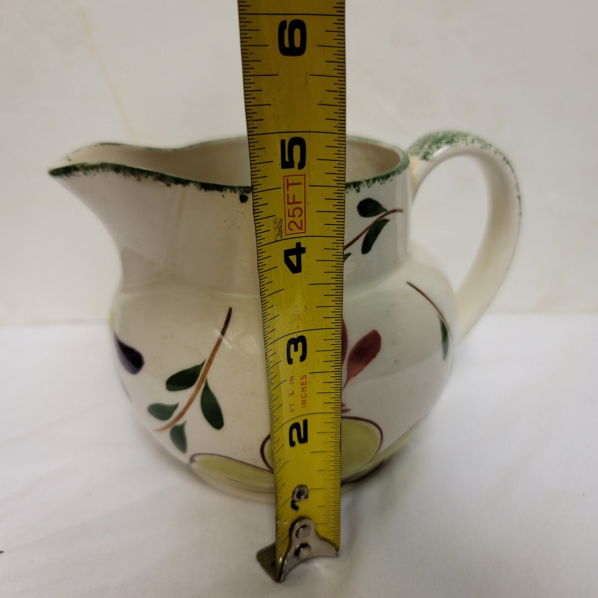 Blue Ridge creamer flowers vintage Pitcher Vintage Florals Handpainted