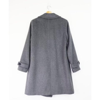 Sam Edelman Double Breasted Wool Blend Coat SIZE 4 Charcoal Grey NEW Jacket