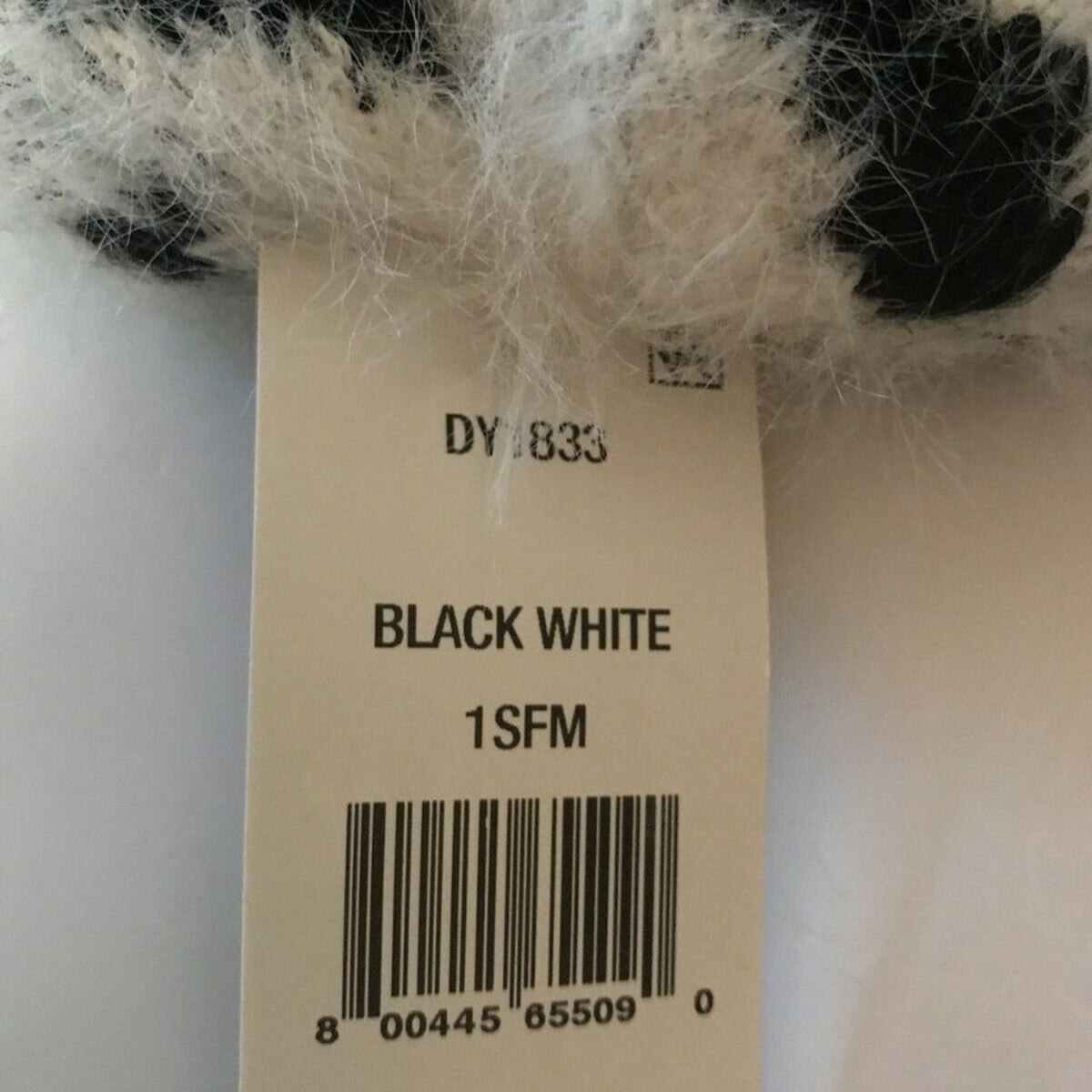 DKNY Fuzzy Animal Print Beanie Winter Hat New ZEBRA striped ONE SIZE warmer NEW