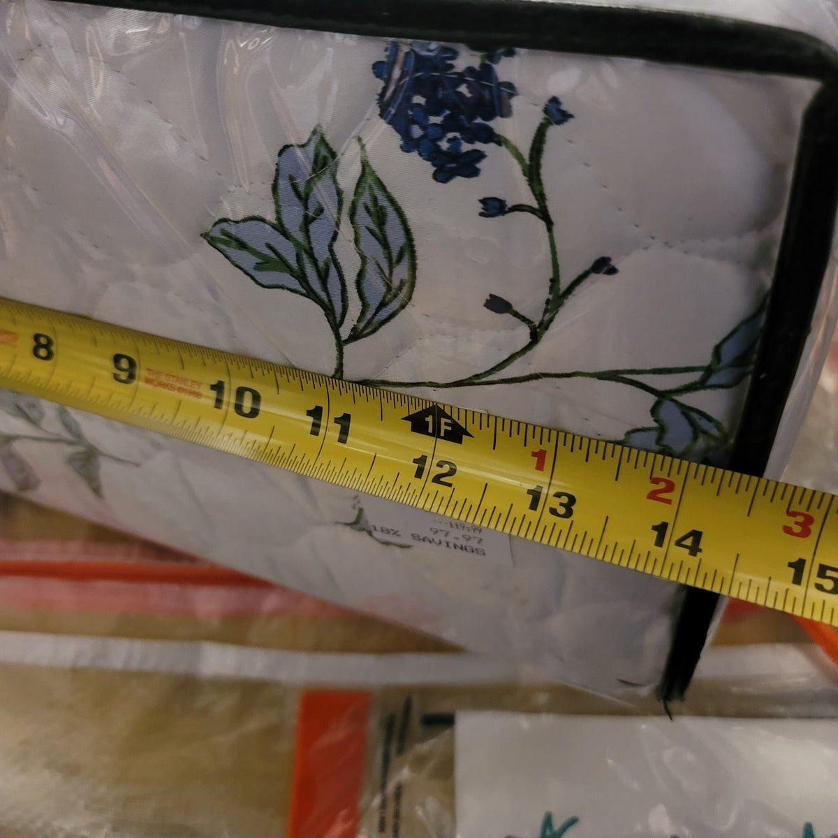 South Shore Briteyarn Floral quilt King/Cal King 300 count Cotton NEW Green Blue