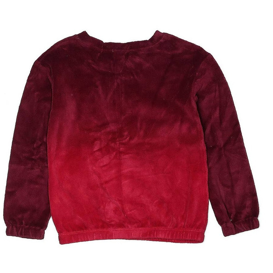 Splendid Fleece Jacket Size 5 - 6 Women Red Ombre Pullover Long Sleeve Top