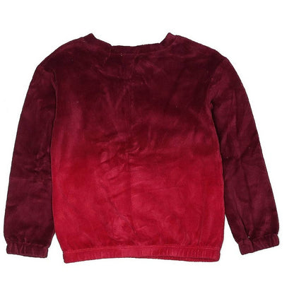 Splendid Fleece Jacket Size 5 - 6 Women Red Ombre Pullover Long Sleeve Top