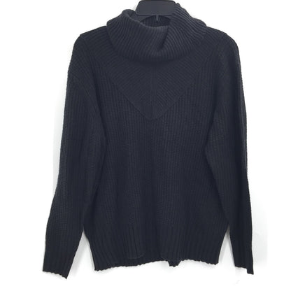 Lush Wool Blend Turtleneck Pullover Sweater Long Sleeve Black Size Small