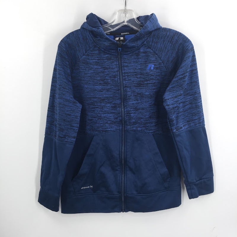 Russell Blue Youth Zip Up Hoodie XL (14-16) Athletic Athletica Long Sleeved