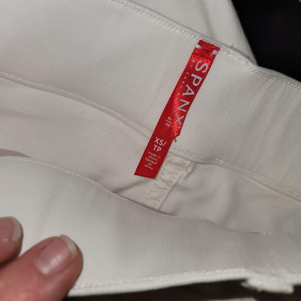Spanx Ankle Skinny Jeans-ish Leggings Mid Rise White Size X-Small