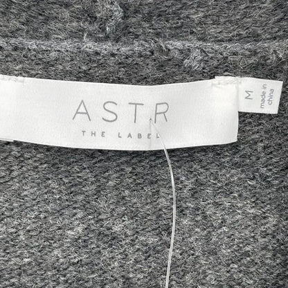 NWT Astr The Label Pleated Plunge Wrap Front Sweater Sz Medium in Charcoal