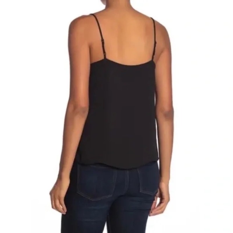 Socialite Lace Trim Camisole Extra Small/XS Black NWT Adjustable Straps Lined