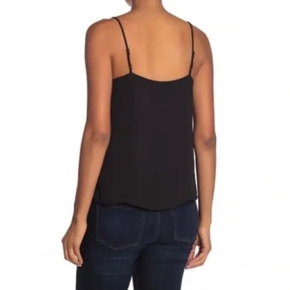 Socialite Lace Trim Camisole Extra Small/XS Black NWT Adjustable Straps Lined