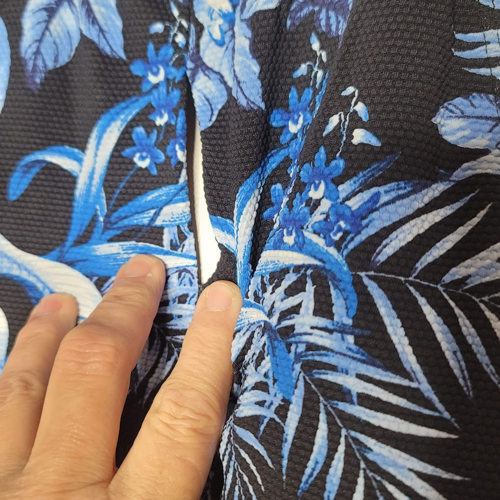 Tommy Bahama 1Piece Indigo Garden 10 Bathing Suit black Blue Floral Keyhole NEW