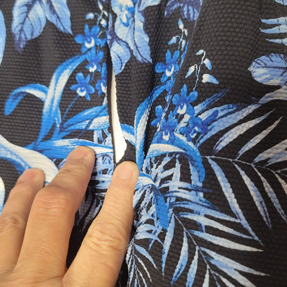 Tommy Bahama 1Piece Indigo Garden 10 Bathing Suit black Blue Floral Keyhole NEW