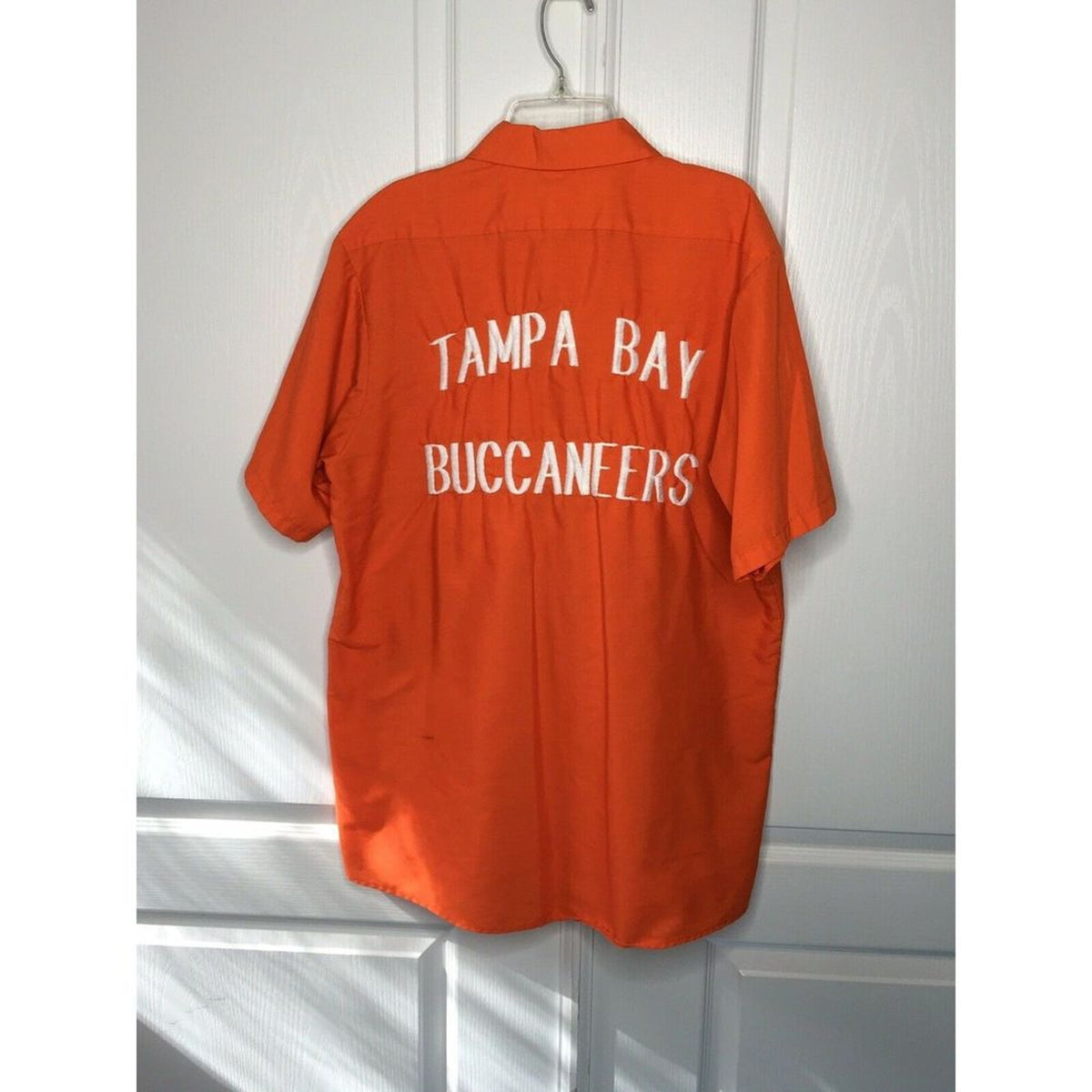 Red Kap Tampa Bay Buccaneers Work Shirt NFL TOM large short sleeved embroidery
