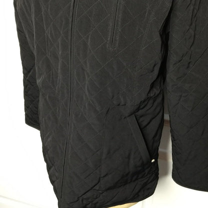 Liz Claiborne Women's Quilted Jacket Full Zip Long Sleeve Solid Black Size LARGE