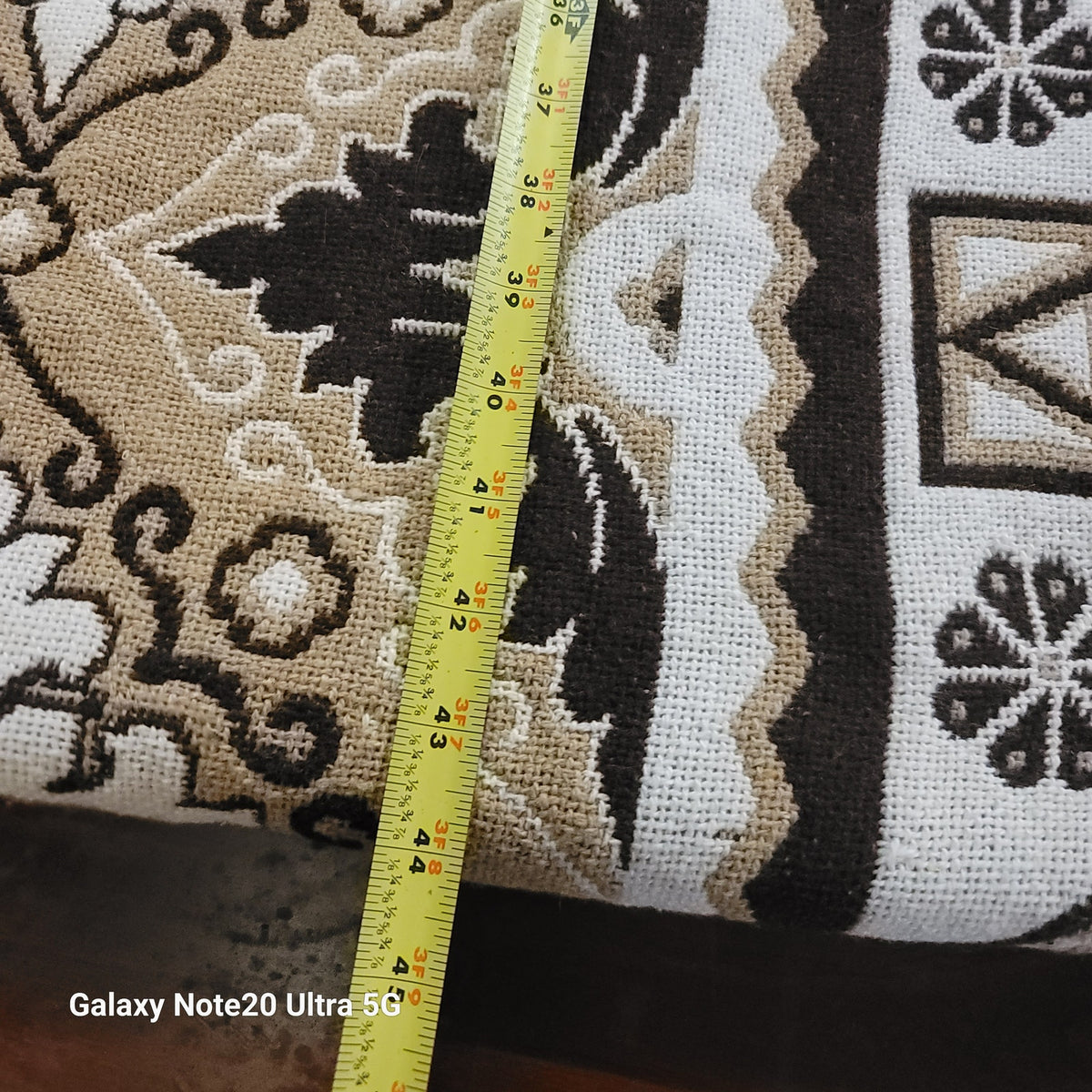 Blanket artisan 88"x90" Brown Cream Tassel Diamond Woven boho tribal Thick Queen