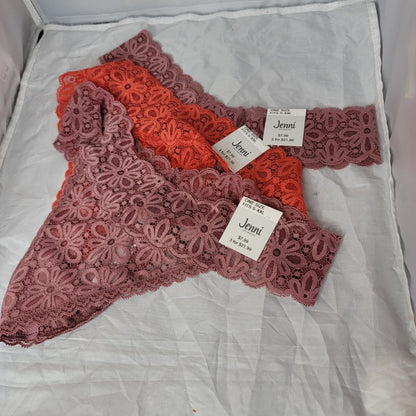Jenni All Over Lace Pretty Sissy Thong Underwear 3Pack Size XXLarge