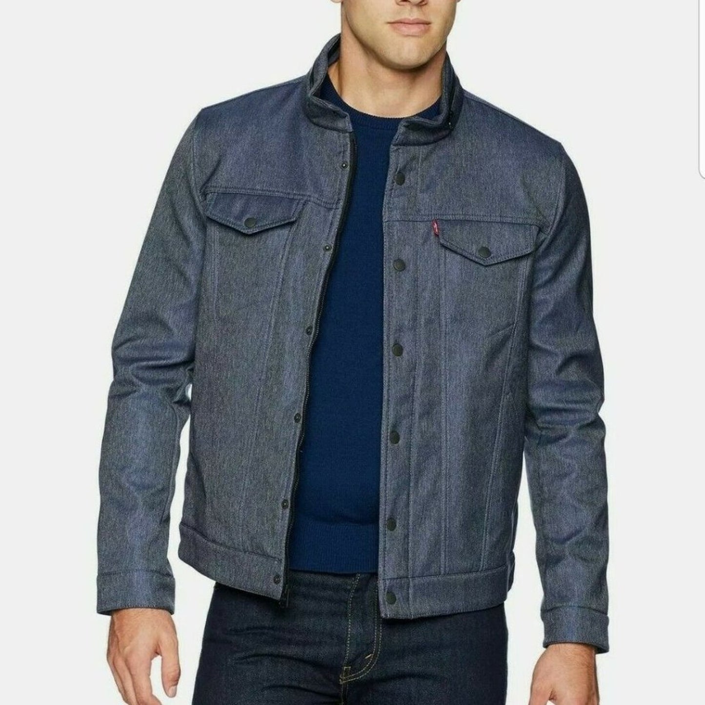 NWT Levis Trucker Jacket Soft Shell Stand Collar Size XLarge