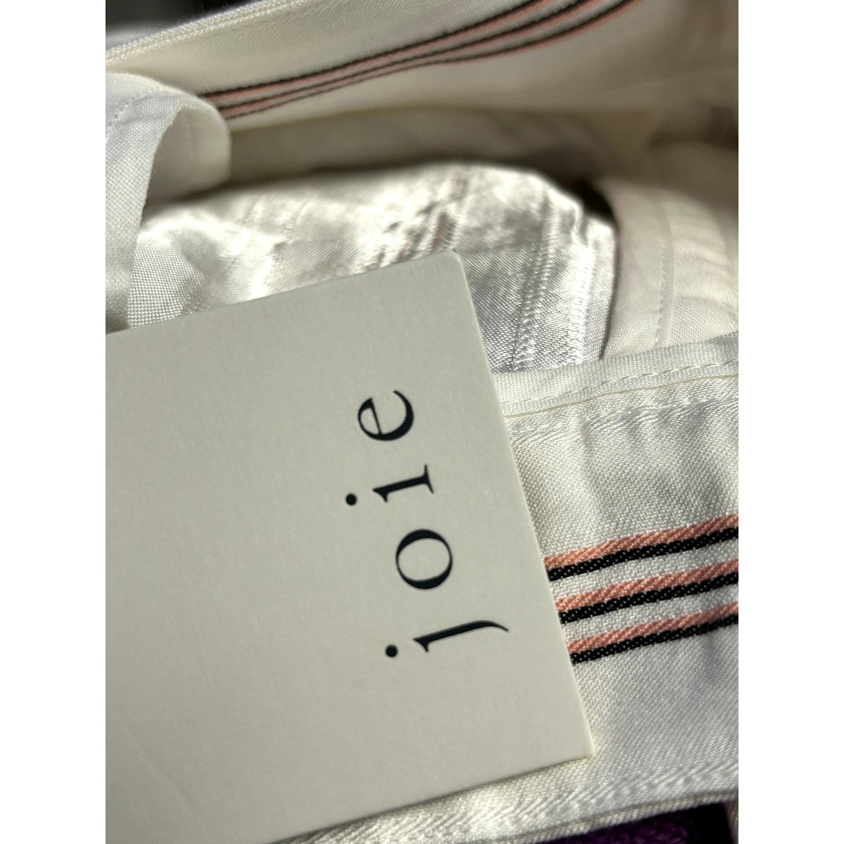 Joie NWT Carvel Striped Shorts High Rise Porcelain White Size 4