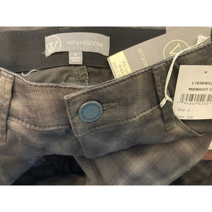 Wit & Wisdom Women Ab-Solution High Rise Ankle Skimmer Jeans Size 0 Plaid NWT