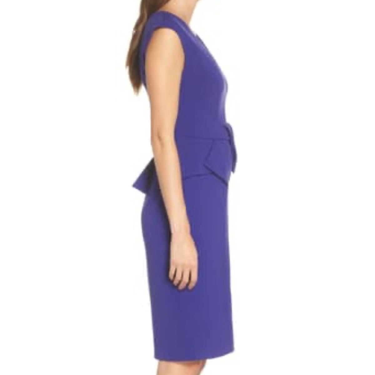 Vince Camuto NEW Royal Blue Bow Sheath Dress  Size 4 Sleeveless Career Casual
