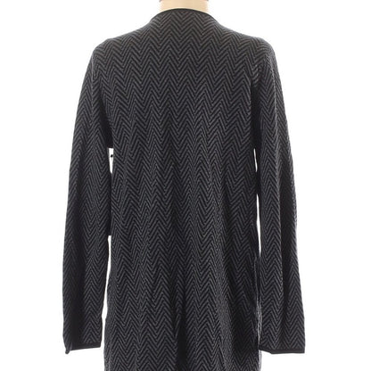 Vince Camuto Cardigan Sweater Long Sleeves Gray SIZE SMALL open front geometric