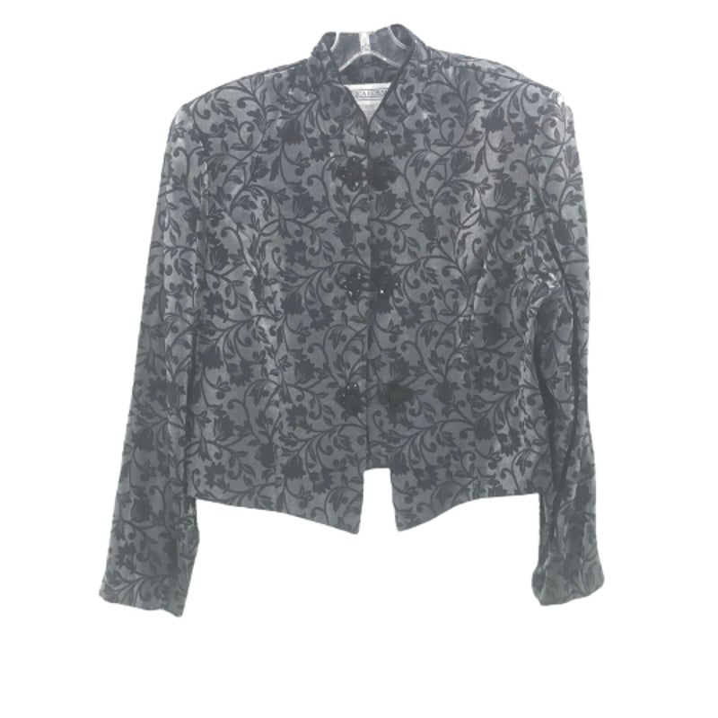 Jessica Howard Women's  Long Sleeves Jersey Jacket Floral Print SZ 14 NWT