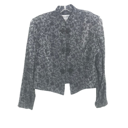 Jessica Howard Women's  Long Sleeves Jersey Jacket Floral Print SZ 14 NWT