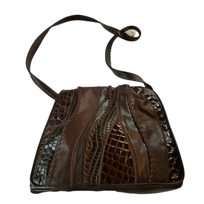 Vintage Paul Joseph Leather faux skins Shoulder Bags Single Strap Brown NWT