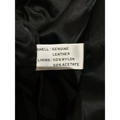 V.S.O.P. COGNAC 100% Large Leather Black Jacket Soft pockets Bolero Cropped Vtg.