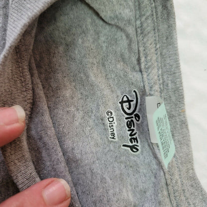 Disney Short Sleeve Dog Logo Basic Script T-Shirt Crew Neck Gray Medium Pluto