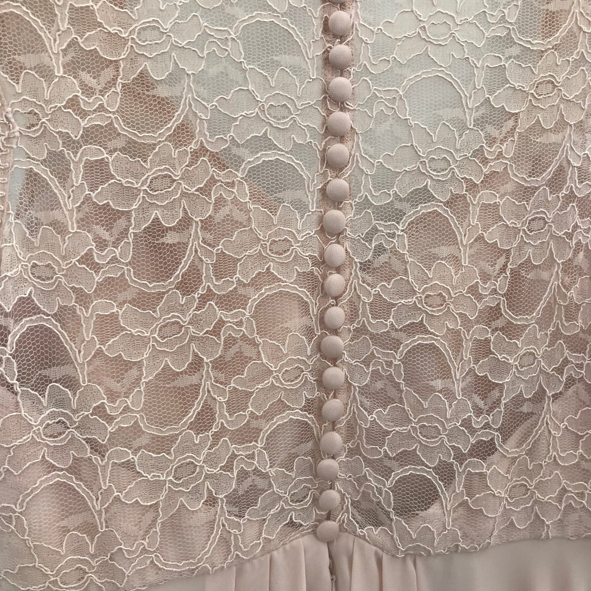 Mori Lee Madeline Gardner Chiffon Embroidered Princess Lace Dress Blush/Pink 14